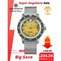 San Martin 40mm Design originale Serie di frutta Orologio subacqueo NH35 Orologi meccanici automatici da uomo Impermeabile 200m Luminoso SN0118