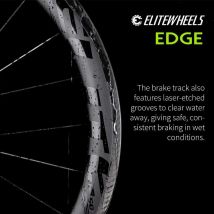 ELITEWHEELS EDGE Carbon Rim Brake Road Wheelset Ultralight 1291g 40 50mm Rim Ratchet System 36T HUB