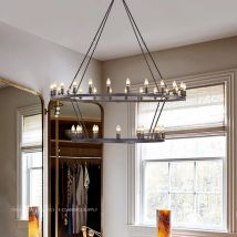 American Wagon Wheel Kronleuchter Licht Retro Industrie kerze große Hängelampe für Cafe Restaurant Bar runde Decken lampe