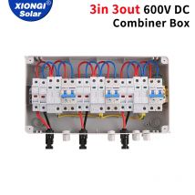 Solar-Photovoltaik-DC-Combiner-Box mit Blitzschutz, 3 Eingänge, 3 Ausgänge, PV, 600 V, Sicherung, MCB, SPD, wasserdichte Outdoor-Boxen, IP65
