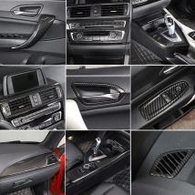 Per BMW 1 2 Serie F20 F21 F22 F23 2012-2018 ABS In Fibra di Carbonio Auto Center Control Decorazione di Interni Adesivo Accessori Auto