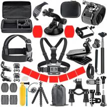 Kit di accessori per action cam 50 in 1 per DJI Osmo Action GoPro Hero13 12 10 9 8 7 6 5 4 3 Insta360 AKASO Yi Sjcam Action Camera