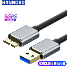 Hannord USB 3.0 Typ A auf Micro B Festplatte, externes Kabel, 5 Gbit/s, schnelles Datensynchronisierungskabel für Samsung-Festplatte, HDD, SSD, SATA-Kabel