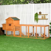 PawHut Gallinero para Exterior para 3-6 Gallinas 297,5x68x118 cm
