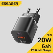 Ładowarka Essager 20W GaN PD USB C do iPhone 14 13 12 11 Pro Max Telefon QC 3.0 PD 3.0 USB typu C Szybkie ładowanie dla Xiaomi pocoiPad