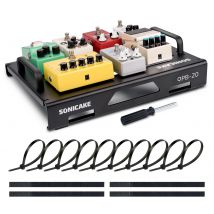 SONICAKE Pedaliera per chitarra di medie dimensioni Effetti per chitarra Pedaliera compatta con pedali Nastro da montagna, fascette e cavi patch