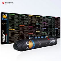 Tappetino per mouse EXCO Linux Ampio raccordi di linea di comandamenti Tappetino per mouse per Unix Red Hat Ubuntu OpenSUSE Arch Debian Programmatore Tappetino da scrivania