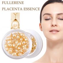 Fullerene Placenta Capsule Essence Facial Brighten Serum Moisturizing Nourishing Anti-Falten Vitamin E Hyaluronic Acid Skincare