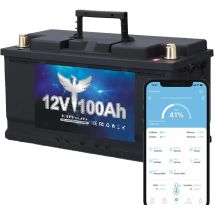 Paquete de batería lifepo4 de 12V, 100Ah, WH 1280, célula de fosfato de hierro y litio de grado A, bluetooth integrado, BMS para RV, carrito de Golf, entrega rápida