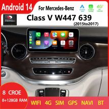 Qualcomm Per Mercedes Benz Classe V W447 Android 14 2014to2019 CarPlay Navigazione GPS Auto DVD Radio Lettore Multimediale Schermo HD