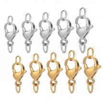 25 sztuk zapięcia homara ze stali nierdzewnej pierścienie skokowe haki złącze bransoletka naszyjnik łańcuszki DIY komponenty do wyrobu biżuterii dostaw