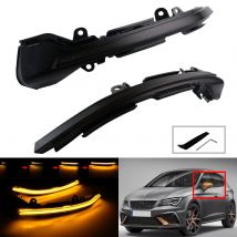 R + L Dinamico LED Porta Ala Sequenziale Specchietto retrovisore Indicatore di direzione Per Seat Leon 5F 13-20 / Arona Ibiza 5 KJ 2017-