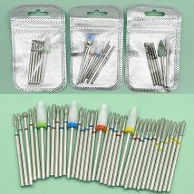 6PCS Fräser für Maniküre Diamant Keramik Nagel Bohrer Bits Mühlen Entfernen Nagel Bit Set Gel Elektrische Maniküre Maschine werkzeuge