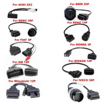 High Quality Car Diagnostic Tool OBD2 16Pin Connector for GM 12PIN/AUDI 2X2/BENZ 14PIN/BENZ 38PIN/NISSAN 14P etc...