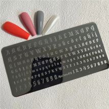 Kleine gotische Stempelplatte im gotischen Stil, Nagelplatte, gotische Buchstaben, Nagelstempelplatte Mouteen-018
