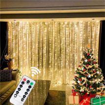 Vorhang führte Lichterketten Girlande Festival Weihnachts dekoration USB-Fernbedienung Urlaub Hochzeit Lichterketten für Schlafzimmer nach Hause