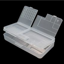 1pcs Transparent Rectangle Plastic Storage Box Screw Holder Case Organizer Container Jewelry Nail Art Equipment Tools Case