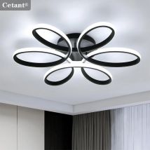 Moderne LED-Deckenleuchten Juni Gras Beleuchtung Wohnzimmer Korridor Balkon Villa Schlafzimmer Innendekor Schwarz Weiß Lampen Glanz