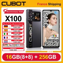 Cubot X100 Android 15 Dimensity 7025 5G Smartphone 6,88" 120Hz, 16GB(8+8) RAM 256GB ROM 64MP Fotocamera 5100mAh 33W NFC Telefono cellulare