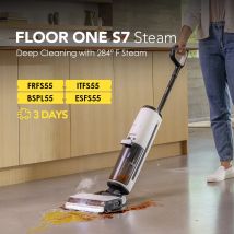 Tineco Floor ONE S7 Bezprzewodowy odkurzacz parowy do pracy na sucho i mokro, mop parowy, urządzenie wielofunkcyjne, myjka do podłóg do czyszczenia lepkich brudów na twardych powierzchniach.