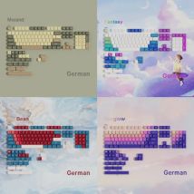 DE Copritasti MOA Profilo Morandi Sunglow 5 lati Dye Sub PBT Tastiera tedesca Copritasti per tastiera meccanica Mx Switch Layout ISO
