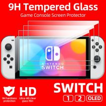 Vidrio Templado 9H para Nintendo Switch OLED Switch2 2, Protector de pantalla HD transparente, antiarañazos película protectora, accesorios