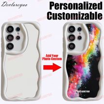 Personalisierte anpassbare DIY-Fotos TPU-Coque für Samsung Galaxy S25 Ultra S24 FE S23 Plus S22 S21 S20 FE 2022 5G Hüllen Abdeckungen