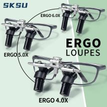 Ergo Optical Dental Loupes 48° 4X 5X Flip up Loupes for Oral Surgery Comfortable Alternative to Bending And Lowering Head