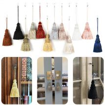 2Pcs Gold Tassel Hanging Pendant Decorative Curtains Accessories Key Tassels For Curtain Tieback DIY Craft Tassel Fringe Trim