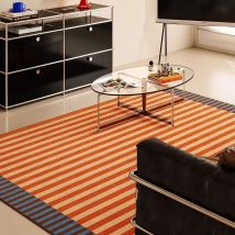Streifen Einfacher Wohnzimmer Dekorativer Teppich Wabi-sabi Großer Fläche Zuhause Schlafzimmer Nachttisch Teppiche Anpassbare Bodenmatte Esszimmer