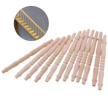 Neue DIY Spindeln Baluster Holz Puppenhaus Miniatur Treppen geländer Modell Möbel Spielzeug