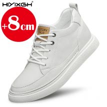 Höhenvergrößernde Herrenschuhe aus echtem Leder, 6/8 cm, Aufzugsschuhe, atmungsaktive Herren-Sportschuhe, hochwertiger Designer
