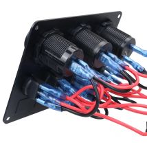 12V 24V 5 Gang Marine Boot Schalttafel LED wasserdichte Schaltung mit Voltmeter Dual USB für Boot Yacht Ersatzteile