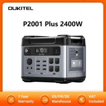 OUKITEL P2001 Plus Centrale elettrica portatile Uscita CA 2400 W Batteria LiFePO4 da 2048 Wh 13 prese Carica 80% in 1 ore Controllo APP intelligente