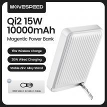 MOVESPEED P03 Qi2 Wireless Power Bank 10000mAh Carica grassa magnetica Powerbank Caricabatteria esterno portatile per iPhone 15 14