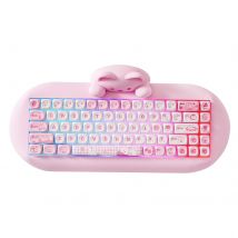 Tastiera da gioco wireless YUNZII C68, tastiera meccanica RGB personalizzata Hi-Fi Cute Cat, silicone 65% hot swap ergonomica Kitty Keeb
