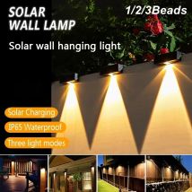 LED Solar Garten Lichter Outdoor Garten Platz Wand Lampe IP65 Wasserdichte Solar Powered Licht Hof Balkon Zaun Dekoration Lampen