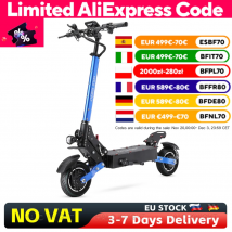 2025 Nuovo HALO KNIGHT T108 Scooter elettrico idraulico per adulti 52V 2400W 28.8Ah potente E Scooter Velocità massima 65KM/H Escooter