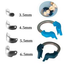 Sistema di matrice sezionale dentale Bande di matrice sagomate sezionali M4 Nichel Titanio Anello di serraggio universale/stretto Strumenti per dentisti