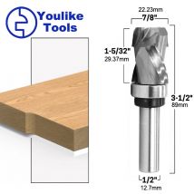 12mm 1/2 "Schaft Lager Ultra-Performance Compression Flush Trim Vhm CNC Router Bit Ende Mühle Fräsen fräser für Holz