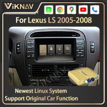 New Upgrade Linux System Decoder Box For Lexus LS 2005-2008 Android Auto GPS Navigation Multimedia Player Wireless Carplay