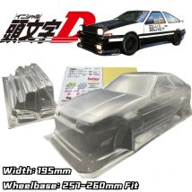 1/10 AE86 LEVIN 2DR Drift RC PC Body Shell 260mm Wheelbase pop-up headlights Transparent For RC Hsp Hpi Mst Yokomo Tamiya