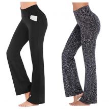 Gerade Flare Hosen Hohe Taille Casual Frauen Kleidung Yoga Hose Elastische Solide Grundlagen Hosen Schlanke Knöchel-Länge Hosen Einfache