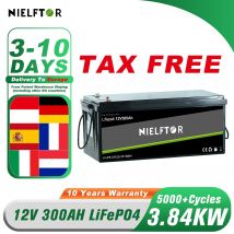 New 12V 24V 48V 100Ah 200Ah 300Ah LiFePO4 Battery 12.8V 51.2V Lithium Iron Phosphate Battery Built-in BMS For Solar Boat No Tax