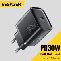 Essager Mini 30W Ładowarka typu C PD QC3.0 Szybka ładowarka typu C do iPhone 16 15 14 13 Pro Samsung S25 Xiaomi iPad Adapter podróżny
