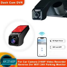 4K 2160P WiFi Car DVR Dash Cam Camera 2K 1600P 24H Monitor di parcheggio APP Controllo Videoregistratore di guida per auto per tutte le auto
