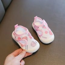 0-3 Jahre Baby-Laufschuhe, Sommer, weiche Sohle, atmungsaktiv, Unisex, Kleinkind-Sandalen mit rutschfester niedlicher Cartoon-Kleinkind-Mesh-Sneaker