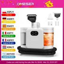 OMESER C988 1650W Macchina a spruzzo per pulizia a vapore 15KPa Aspirazione Pulitore per tappeti Elettrodomestico portatile intelligente per divano letto pulito