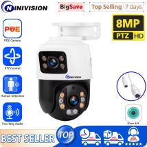 4k 8mp Outdoor Dual Objektiv ptz 6mp poe ptz IP-Kamera Zwei-Wege-Audio Ai Erkennung Home Security Kamera Video CCTV-Überwachung icsee