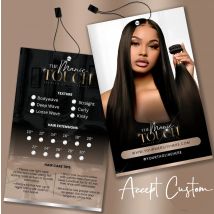 Accept Custom Minimalist hair extension business tag Hair Boutique Hang Tags for hair packaging Printable aftercare loyalty card